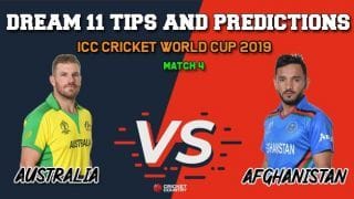 Dream11 Prediction: AUS vs AFG, Cricket World Cup 2019, Match 4 Team Best Players to Pick for Today’s Match between Australia and Afghanistan at 6 PM